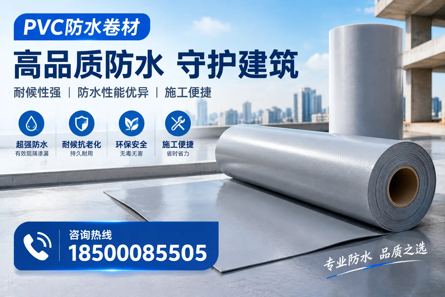 PVC防水卷材的防水效果评测,适合抚州的科学依据